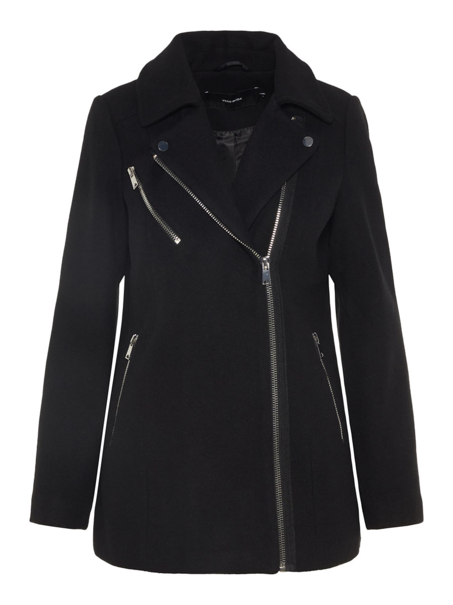 VERO MODA Palton de primăvară-toamnă negru