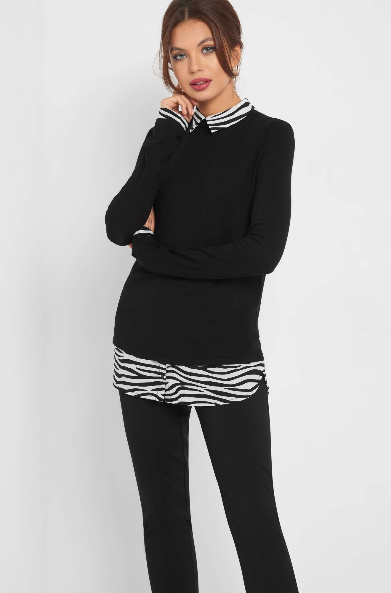 Bluză cu print animalier