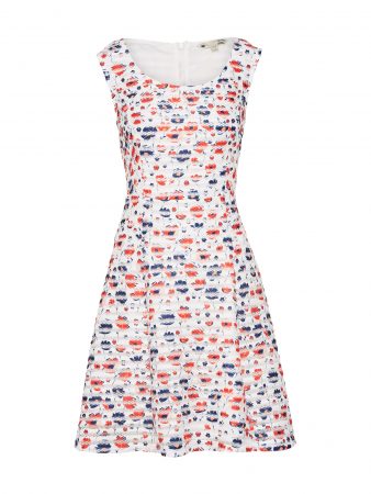 Yumi Rochie de vară 'FLORAL FISHNET STRIPE'  culori mixte / roșu / alb