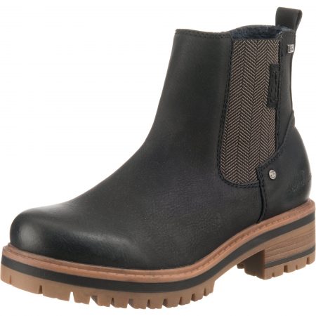 TOM TAILOR Botine  maro / negru