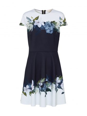 Ted Baker Rochie de cocktail 'Louva'  negru / alb natural