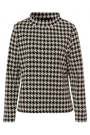 MORE & MORE Bluză de molton  alb natural / negru