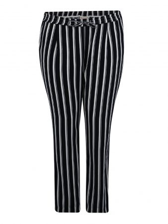 ONLY Carmakoma Pantaloni eleganți 'CARCASIA LONG PANTS'  albastru / alb