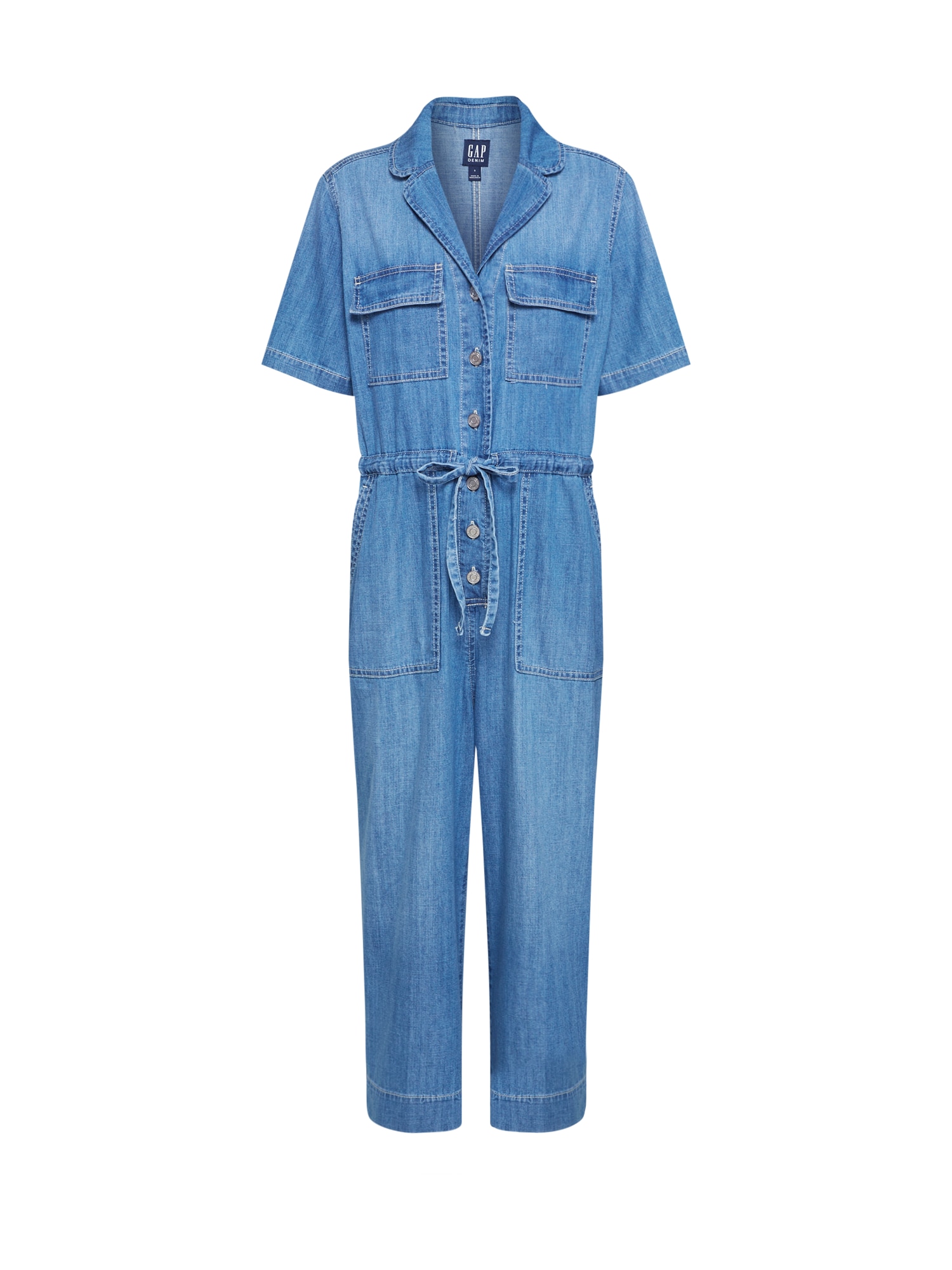 GAP Salopeta 'SS UTILITY JUMPSUIT - MED WASH' denim albastru