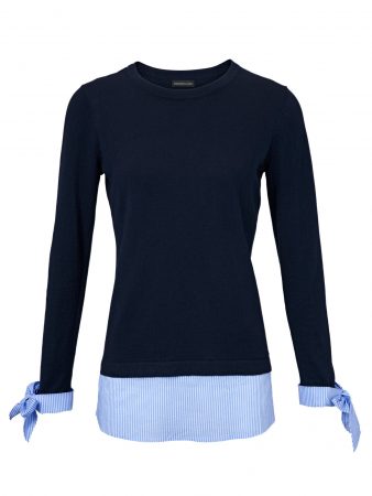 Heine Pulover  marine / albastru deschis