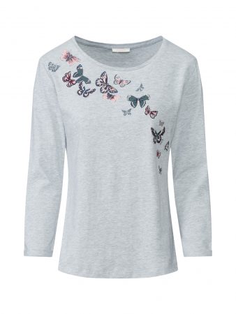 ESPRIT Tricou 'Embro AW Top'  gri amestecat / culori mixte