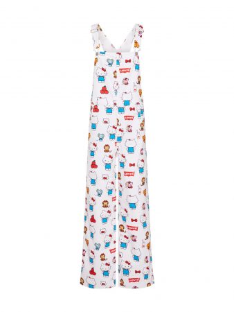 LEVI'S Salopeta 'HK Baggy Overall Kitty White'  culori mixte / alb