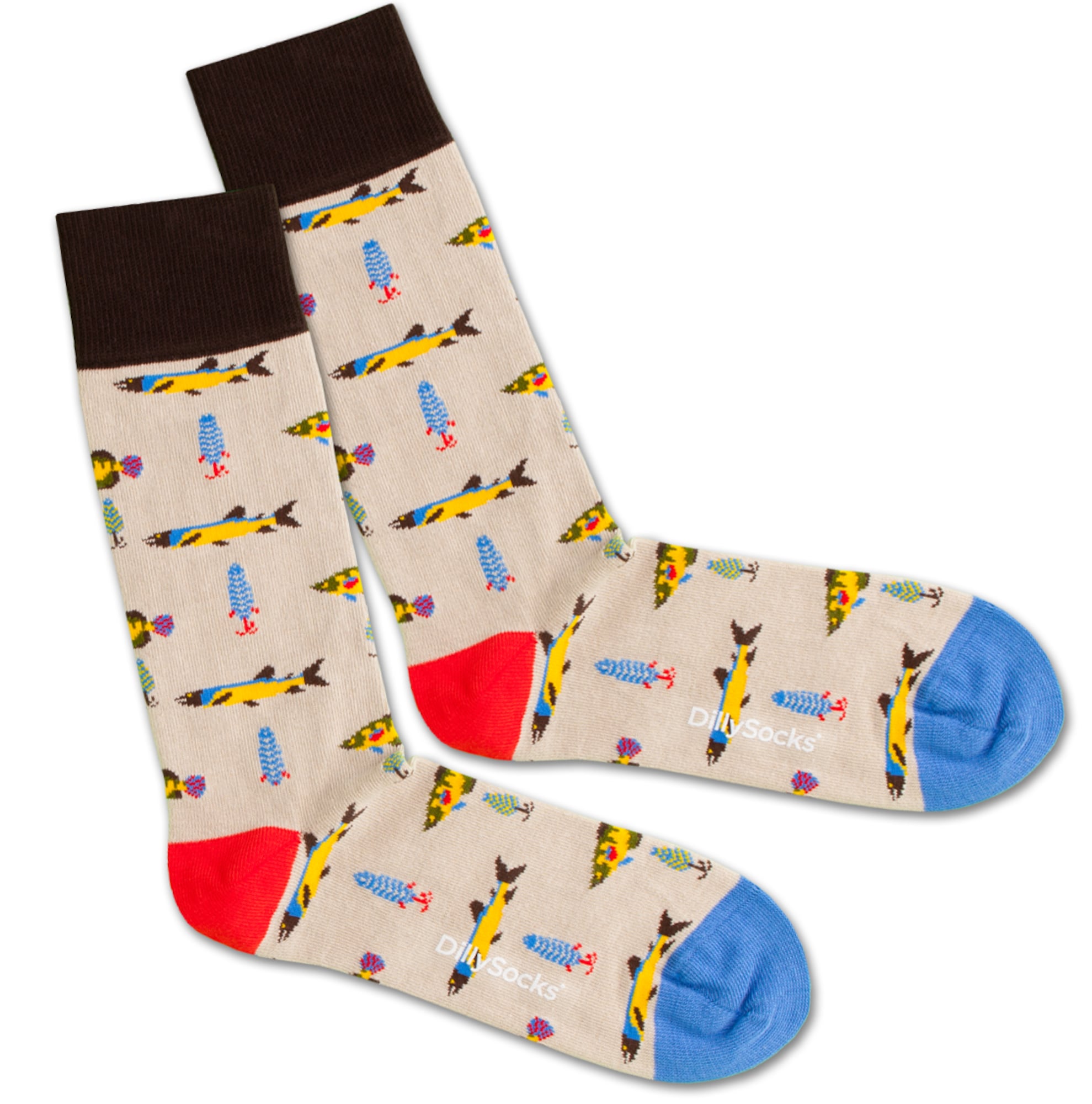 DillySocks Șosete 'Fisherman'  bej / galben