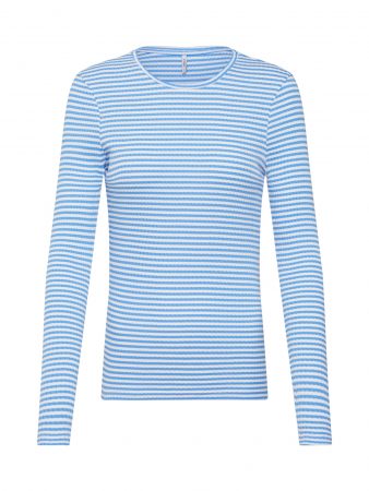 ONLY Tricou 'TINA'  albastru / alb