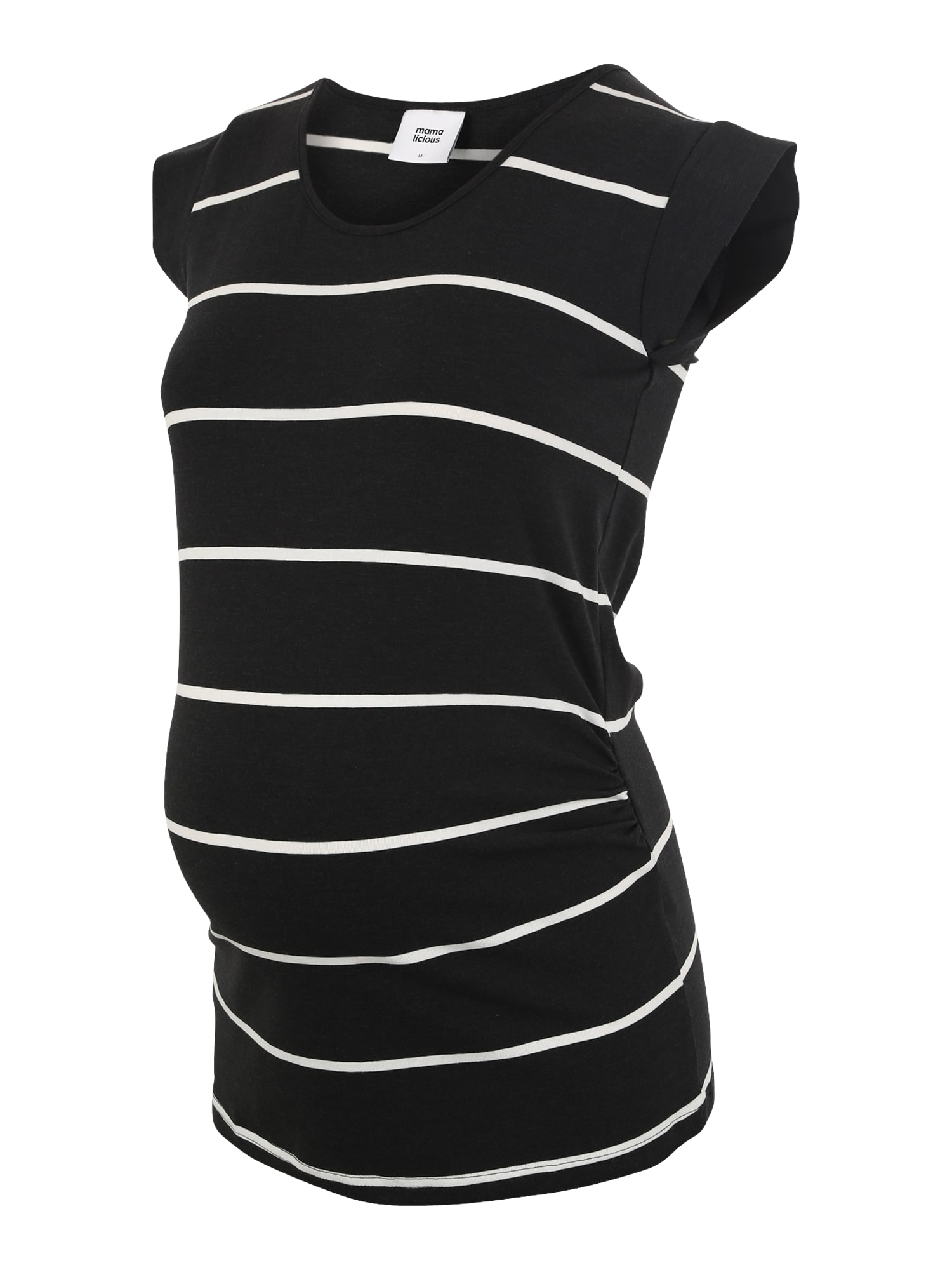 MAMALICIOUS Tricou 'MLALLY'  gri metalic / alb