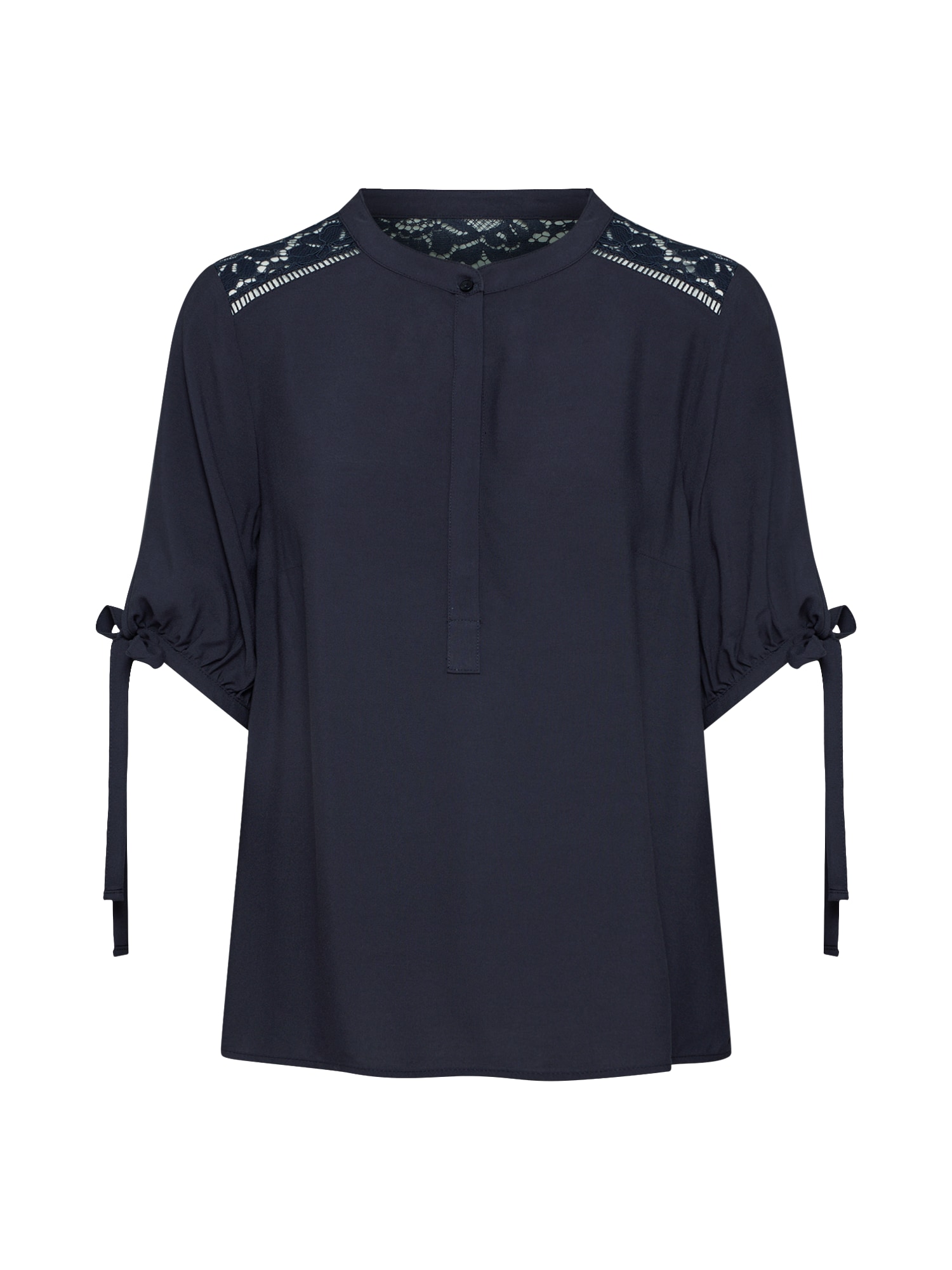 VERO MODA Bluză 'VMCILLE BOCA 2/4 TOP WVN' albastru noapte