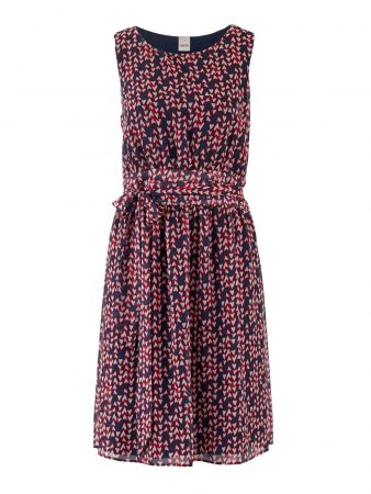 Heine Rochie  navy / roșu deschis / alb