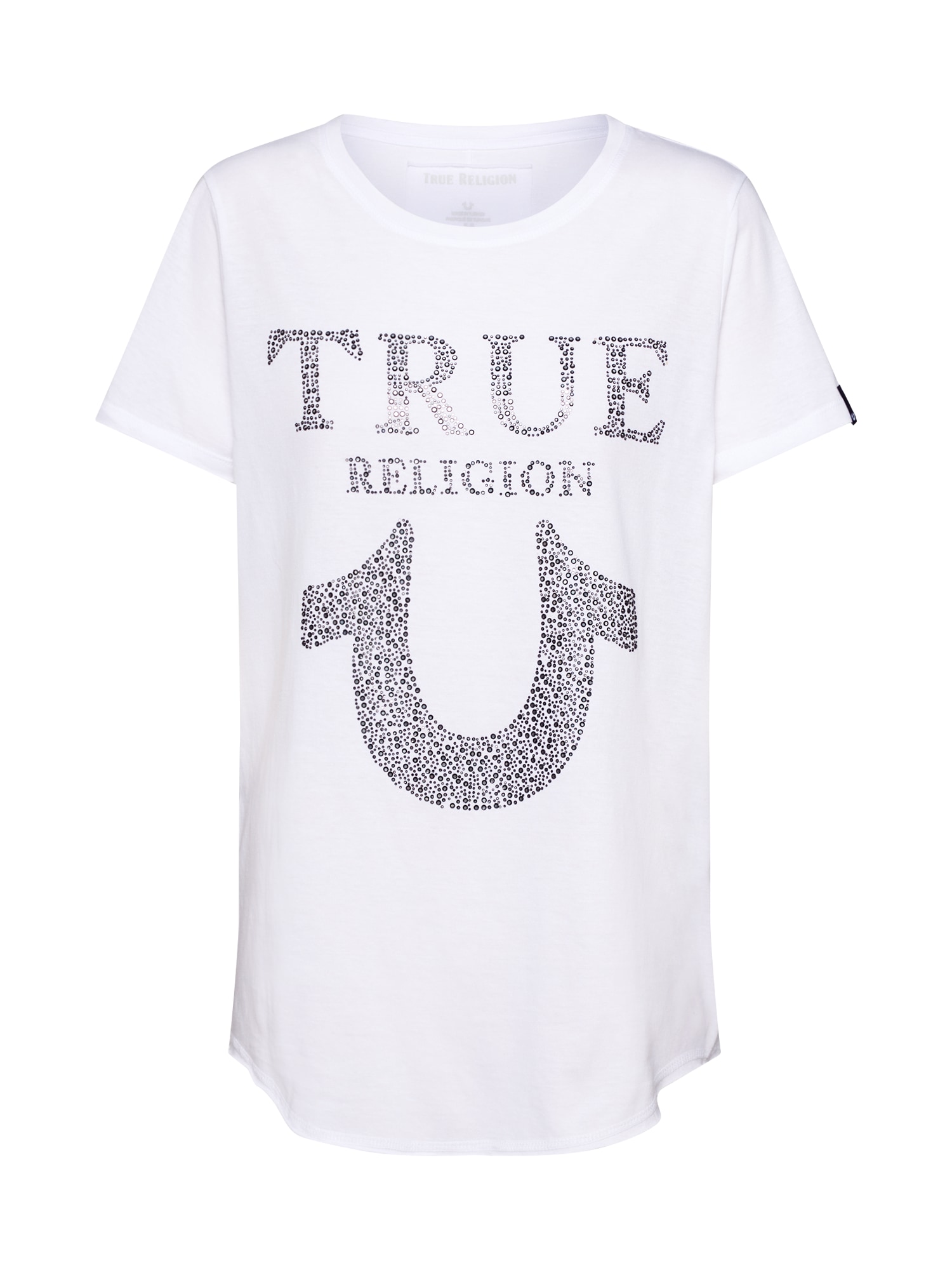 True Religion Tricou ' CHRYSTAL HORSESHOE' alb