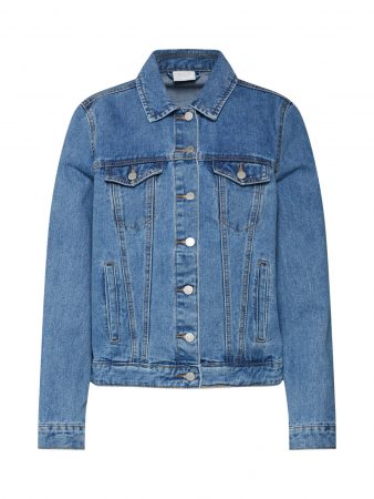 VILA Geacă de primăvară-toamnă 'VIJULES WASHED DENIM JACKET'  denim albastru
