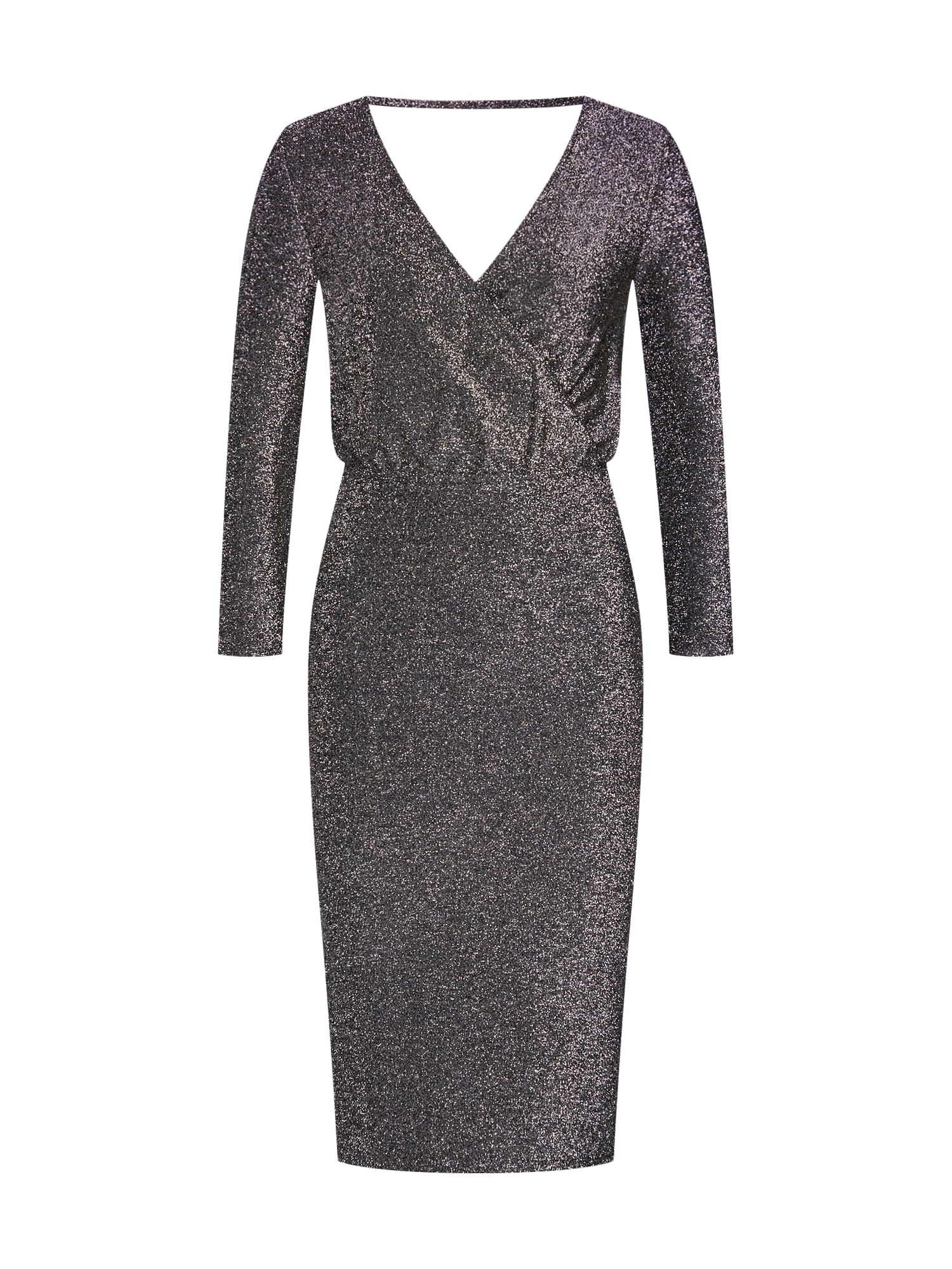Noisy May Rochie 'INFINITY L/S DRESS 7'  auriu / negru