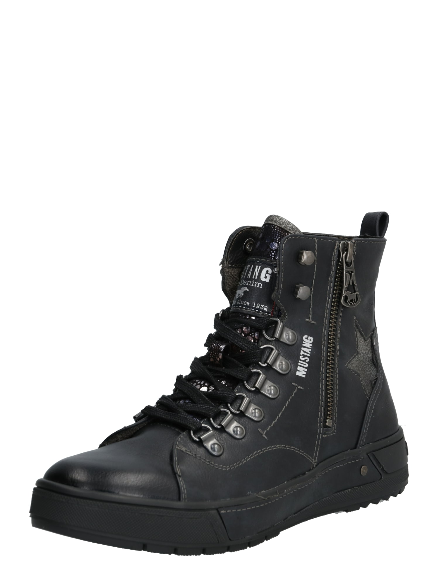 MUSTANG Sneaker înalt  negru