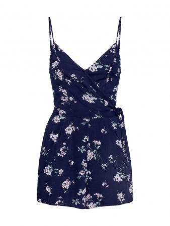 Abercrombie & Fitch Salopeta 'ROMPER'  albastru noapte / culori mixte