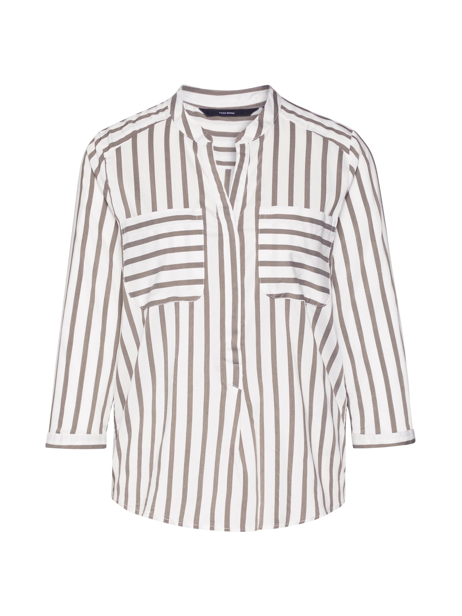 VERO MODA Bluză 'Vmerika'  alb / gri