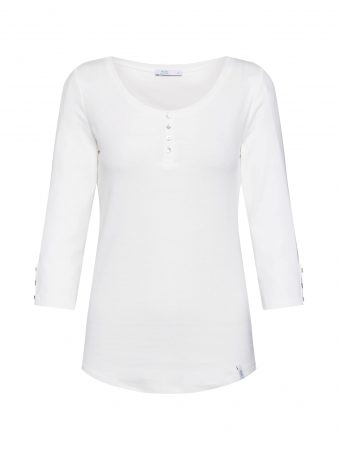 EDC BY ESPRIT Tricou 'OCS FLOW Henley'  offwhite