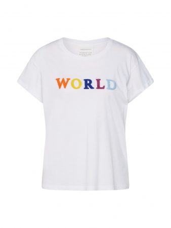 ARMEDANGELS Tricou 'NAALIN WORLD'  culori mixte / alb