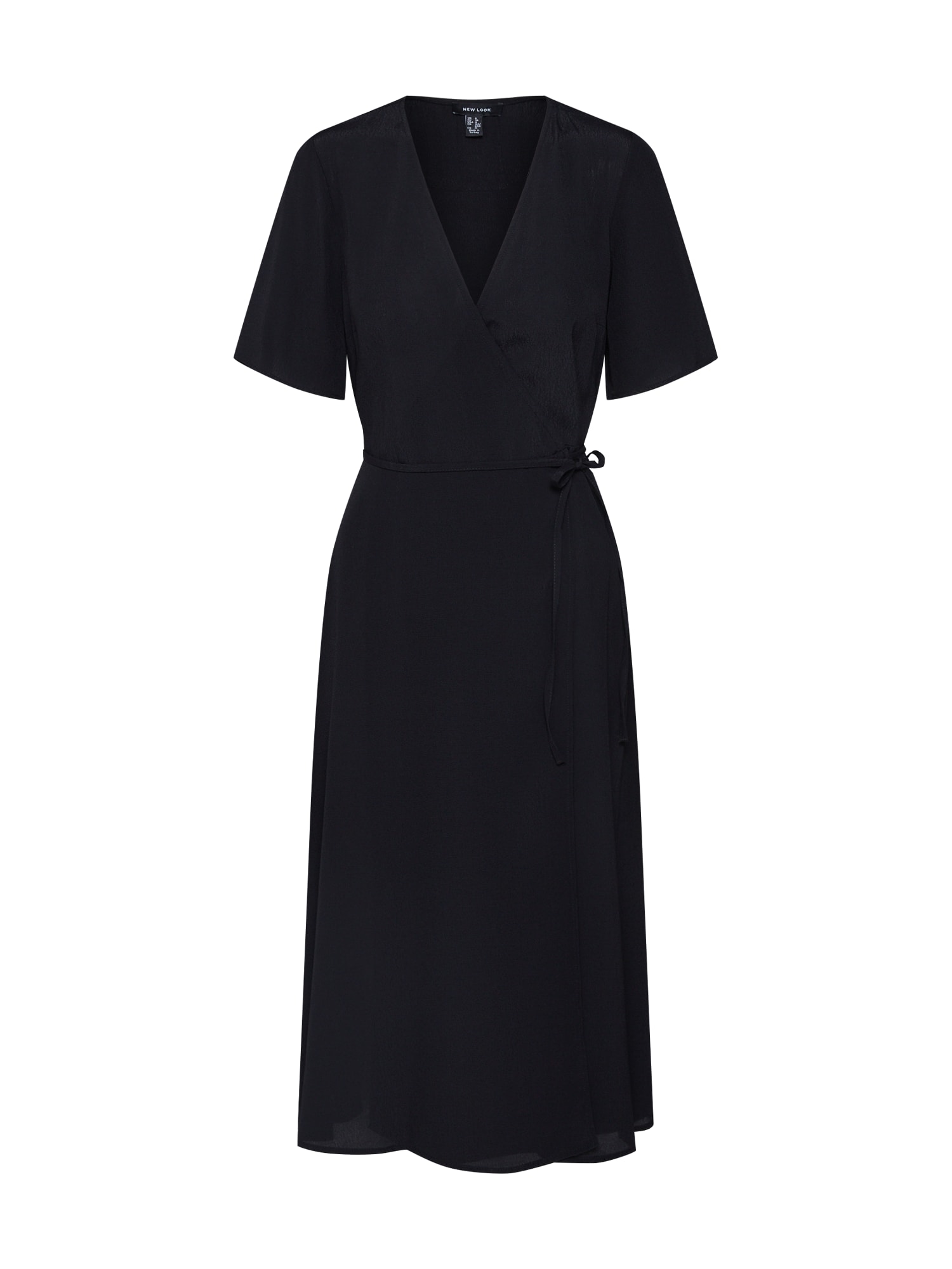 NEW LOOK Rochie de vară 'F PLAIN WRAP MIDI DRS'  negru