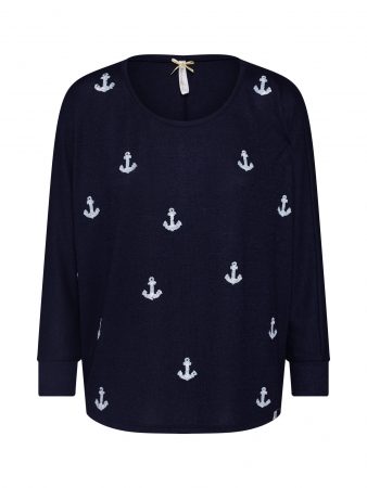 Key Largo Pulover 'WLS SAILOR round 3/4'  navy / negru
