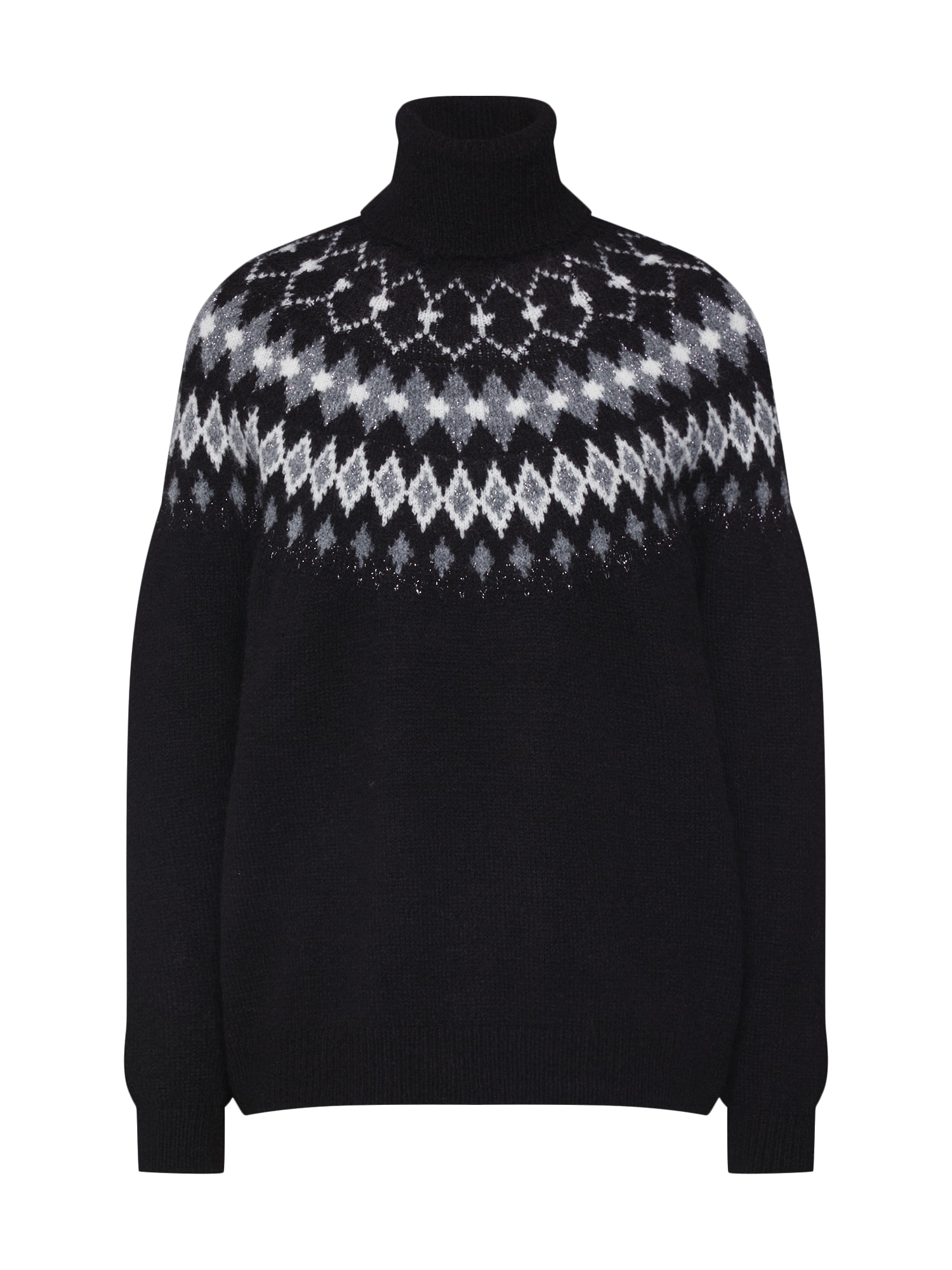 Herrlicher Pulover 'Lania Norway' negru / alb