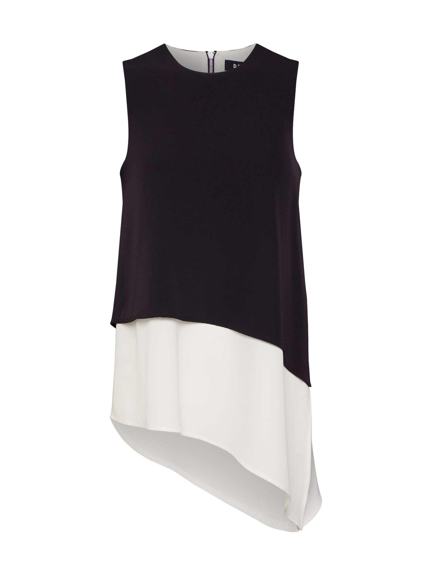 DKNY Bluză  negru / alb