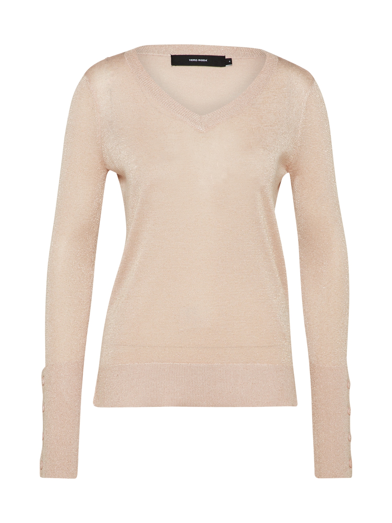 VERO MODA Pulover 'VMAMAJA LS V-NECK BLOUSE LCS' crem