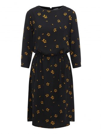 BROADWAY NYC FASHION Rochie 'SABINA'  galben auriu / negru
