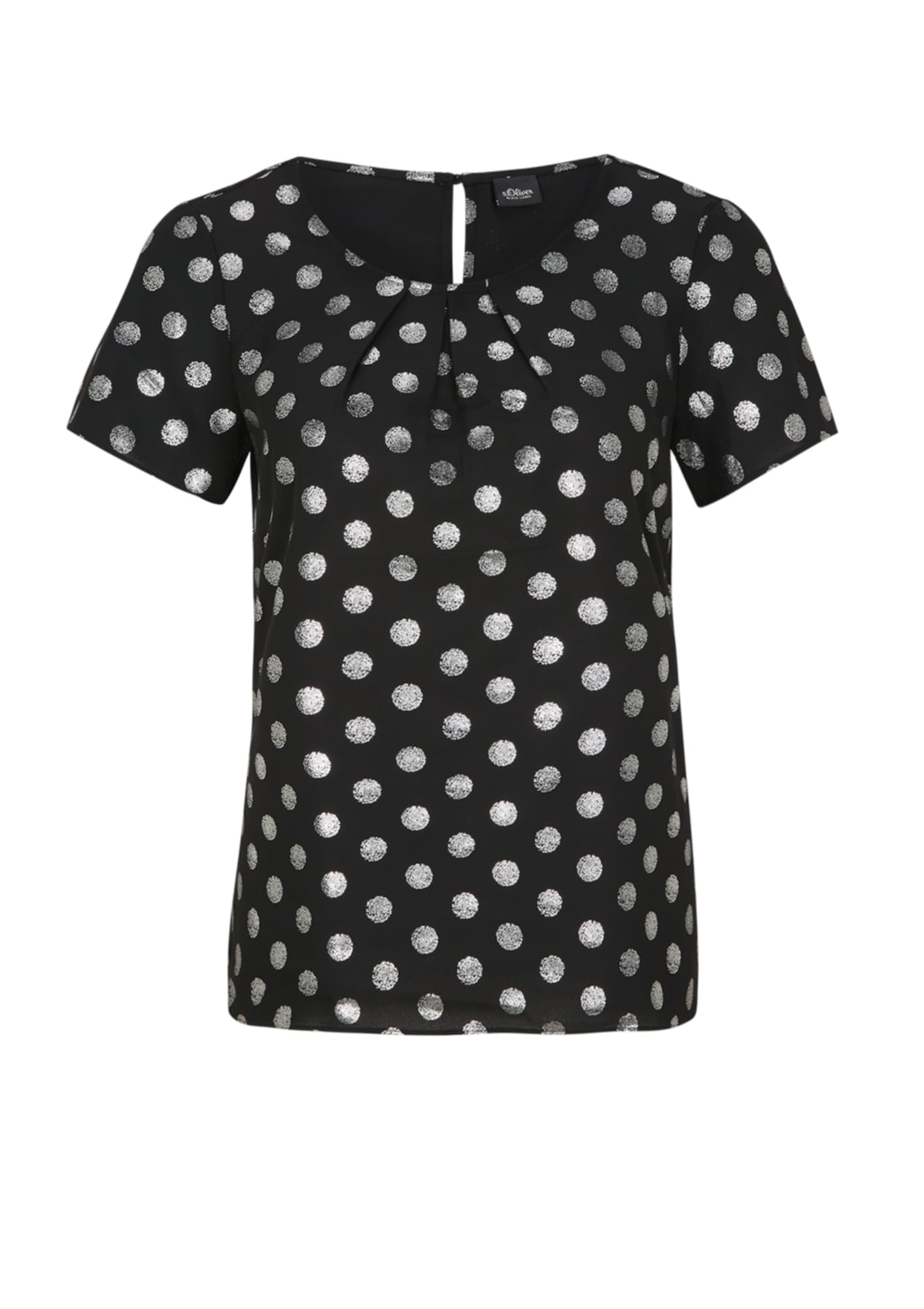 S.Oliver BLACK LABEL Bluză  argintiu / negru