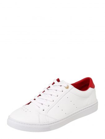 TOMMY HILFIGER Sneaker low  roșu / alb