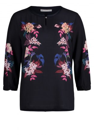 Betty & Co Bluză  bej / navy / roz