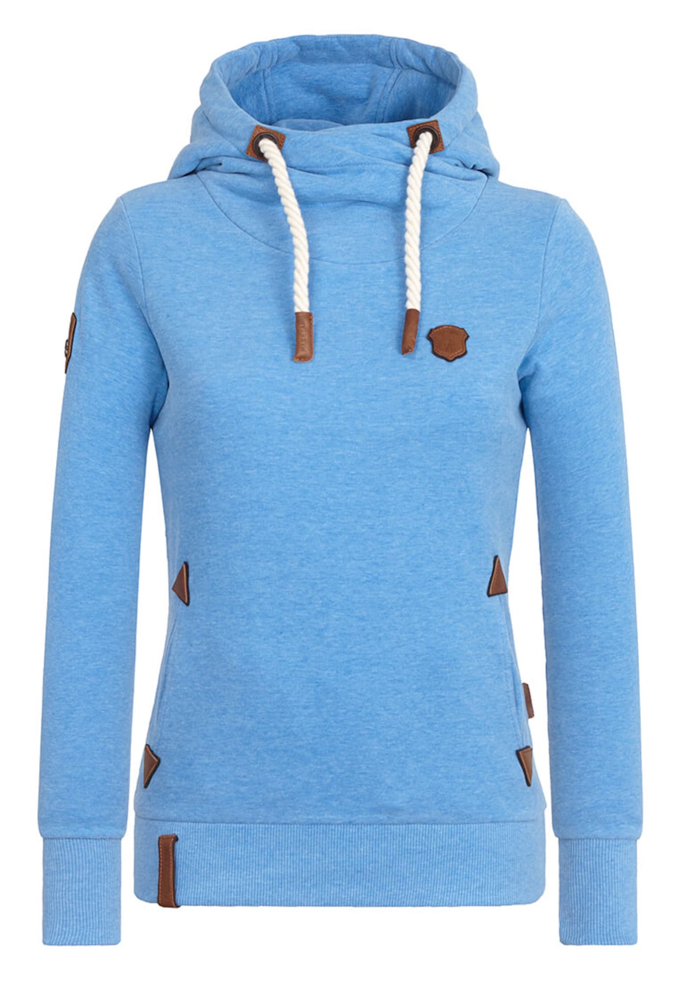 Naketano Bluză de molton 'Hier ist der Manager!'  albastru cer