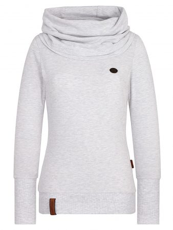 Naketano Bluză de molton 'Kurzer Schniedelwutz'  gri deschis