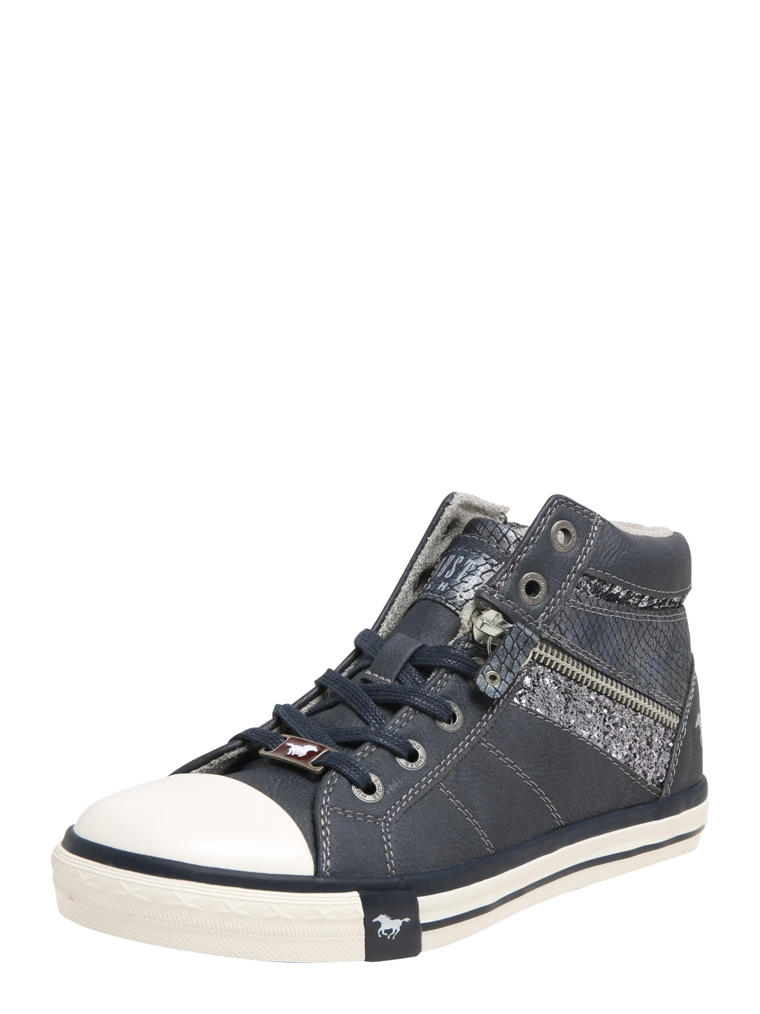MUSTANG Sneaker înalt  navy / alb