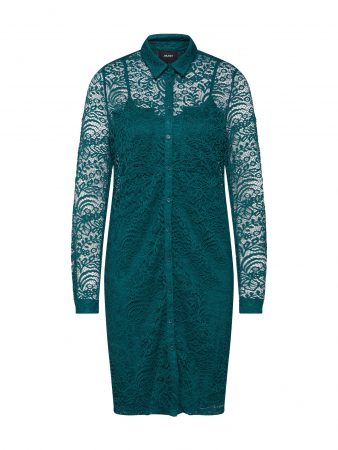 OBJECT Rochie tip bluză 'OBJADELINA L/S SHIRT DRESS'  verde