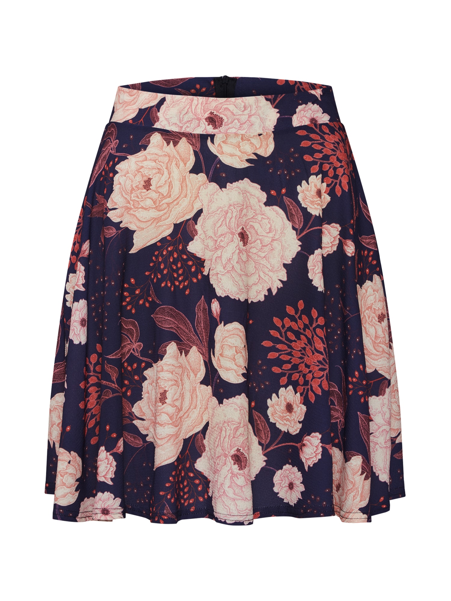 Boohoo Fustă 'FLORAL FLIPPY'  roz / albastru / fuchsia