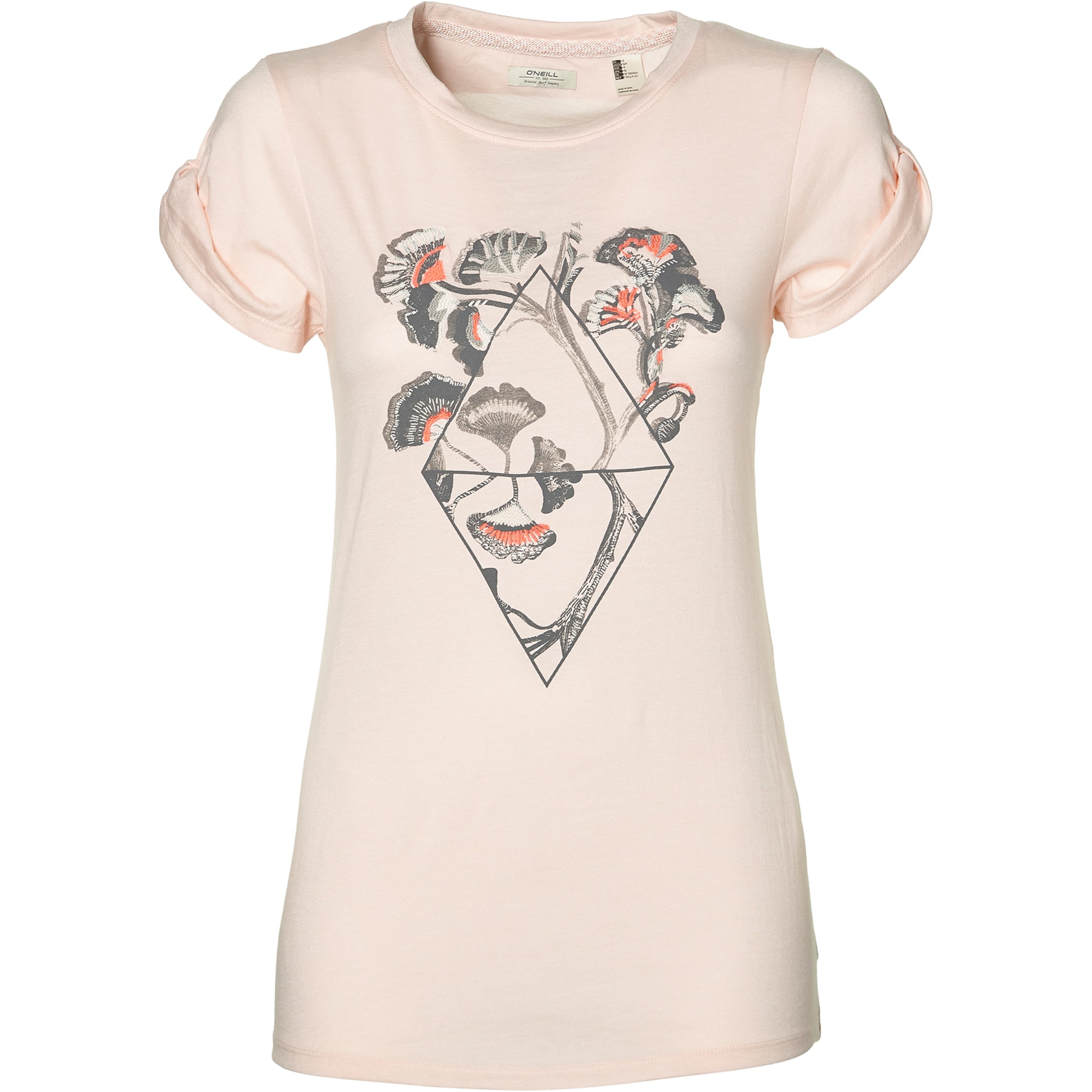 O'NEILL Tricou 'LW Castle Peak'  gri deschis / roz