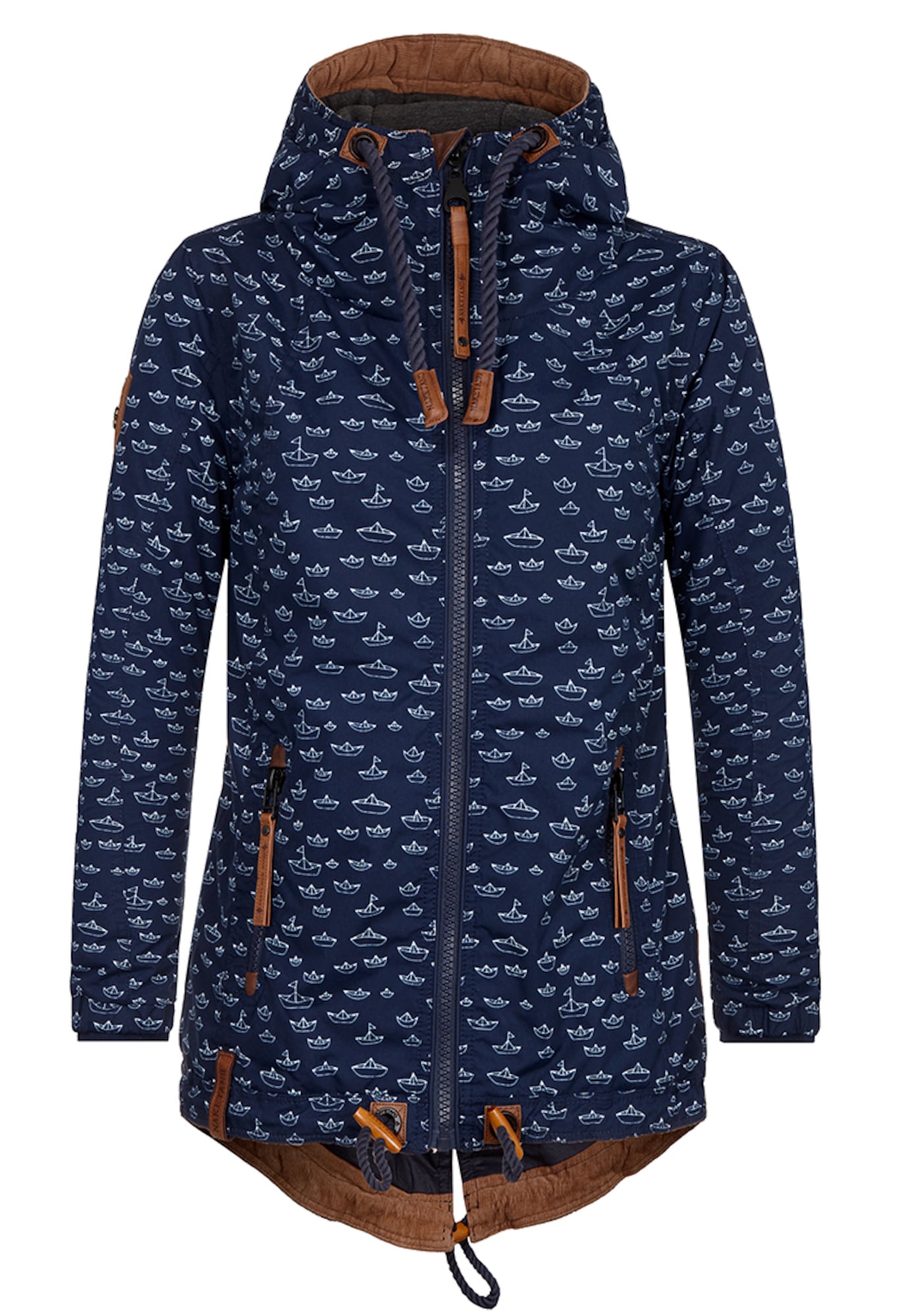 Naketano Parka de primăvară-toamnă 'Reitsport Forever'  navy / alb