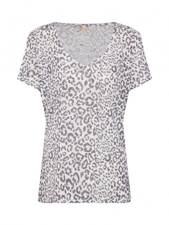 Key Largo Tricou 'True'  gri / alb