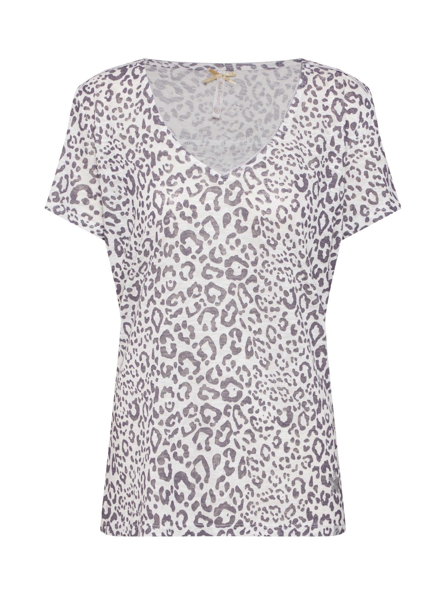 Key Largo Tricou 'True'  gri / alb
