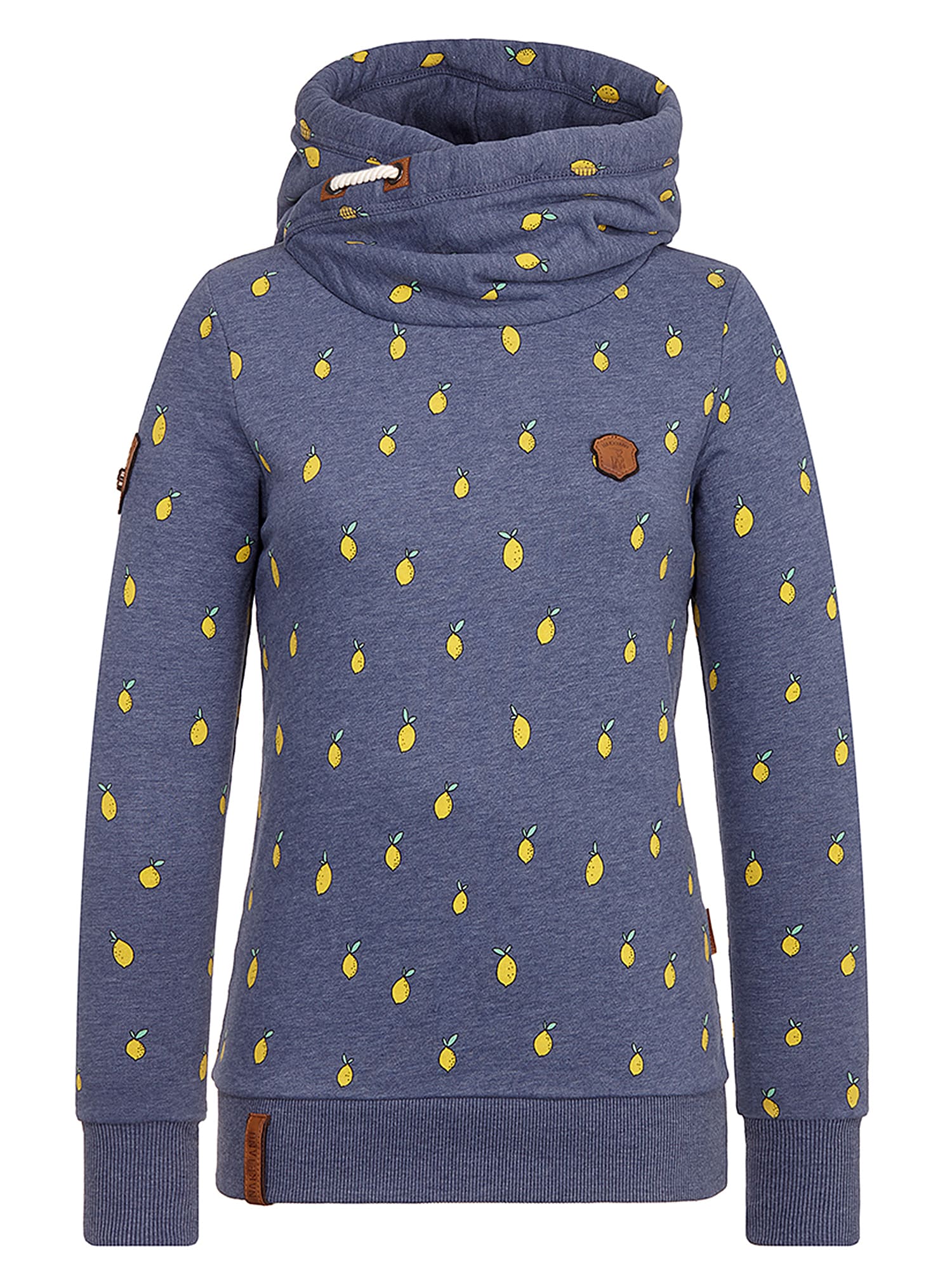 Naketano Bluză de molton 'I Miss My Friend'  marine / galben