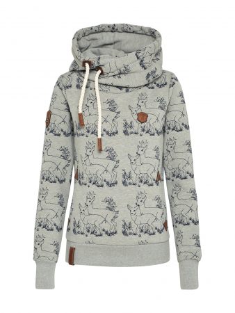 Naketano Bluză de molton  maro / gri fum / negru