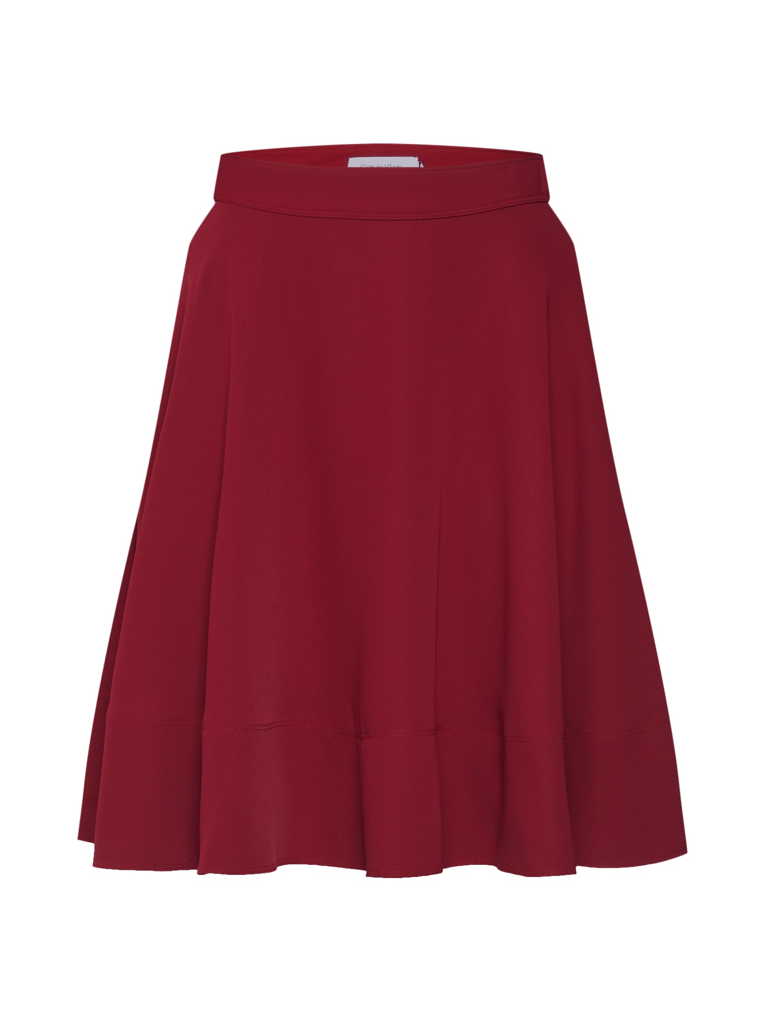 Calvin Klein Fustă 'SMOOTH TWILL HALF CIRCLE SKIRT'  burgund