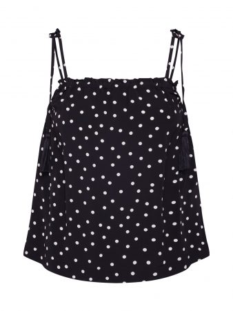 CATWALK JUNKIE Top 'SL WHITE DOTS'  negru / alb