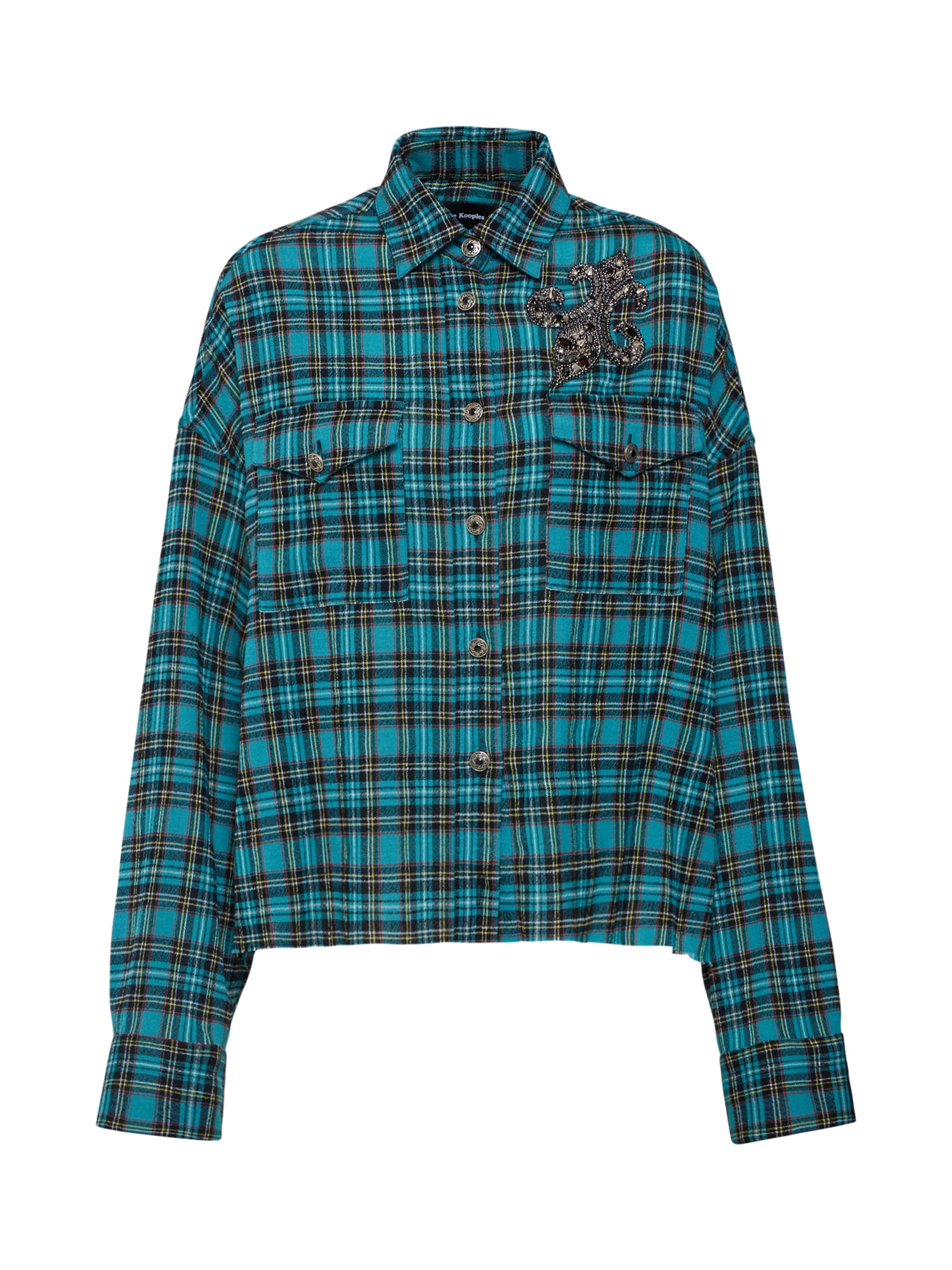 The Kooples Bluză gri metalic / jad