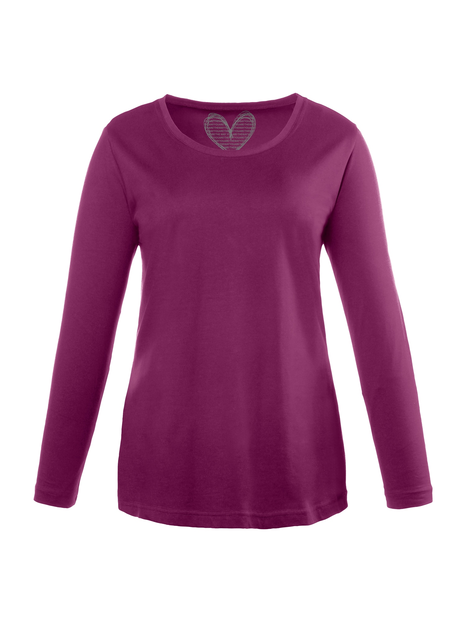 Ulla Popken Tricou 'Basic Langarmshirt Rundhals' mov