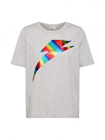 ONLY Tricou 'Bowie'  gri deschis / culori mixte