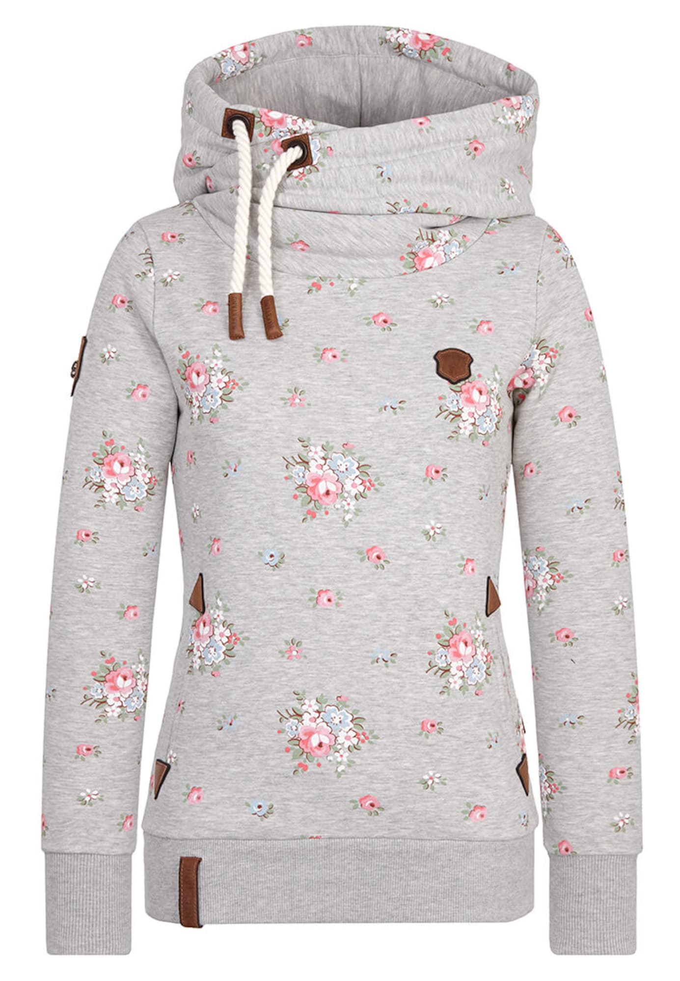 Naketano Bluză de molton 'Ludenpresse'  gri / culori mixte